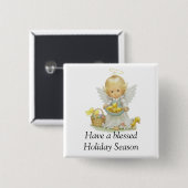 Holiday-Button onder hoek Vierkante Button 5,1 Cm (Voorkant /achterkant)