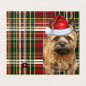 Holiday Cairn Terrier Chien rouge Plaid Noël (Outside Unfolded)