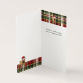 Holiday Cairn Terrier Chien rouge Plaid Noël (Inside)