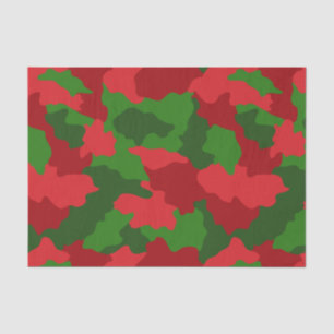 Holiday Camouflage Red en Green Tissuepapier