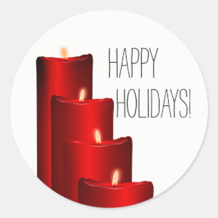 HOLIDAY CANDLE ROUND STICKKERS RONDE STICKER