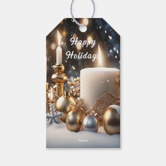 Holiday Candles Holiday Gift Label Cadeaulabel (Voorkant)