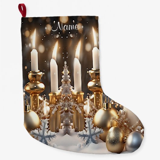 Holiday Candles Holiday Stocking Grote Kerstsok (Voorkant)