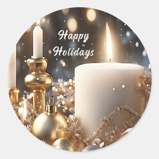 Holiday Candles Sticker (Voorkant)