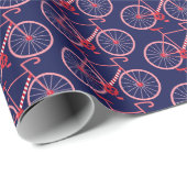Holiday Candy Cane Bikes Cadeaupapier (Rol Hoek)