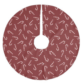 Holiday candy canes Dark Red Tree Skirt Kerstboom Rok