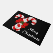 Holiday Candy Canes Kerstdoormat Deurmat (Schuin)