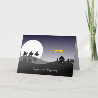 Holiday Card Three Wise Men Epiphany Feestdagen Kaart
