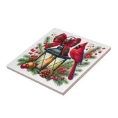 Holiday Cardinal Ceramic Tile Tegeltje (Zijkant)