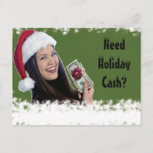 Holiday Cash-Briefkaart Feestdagenkaart