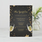 Holiday Champagne Uitnodiging (Staand voorkant)