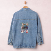 Holiday Characters on a Snowflake Ornament Denim Jacket (Hangar)