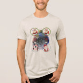 Holiday Characters on a Snowflake Ornament Tri-Blend Shirt (Voorkant)