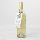 Holiday Cheer Blue Spruce Branch Winter Scene Flessenhanger (Schuin)