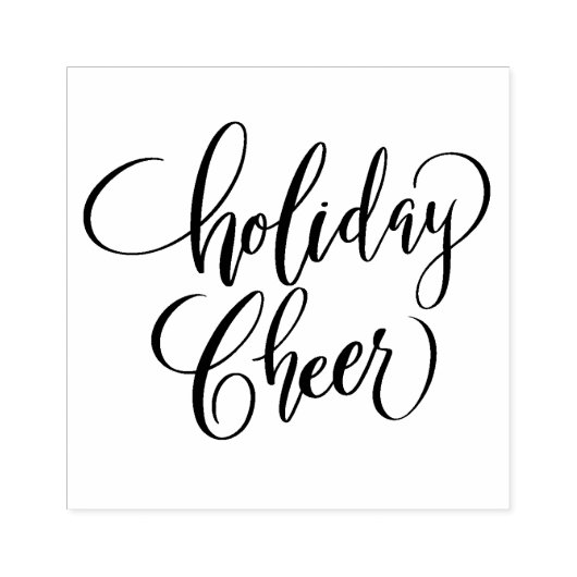 Holiday Cheer Brush Calligraphy Rubberstempel (Afrduk)