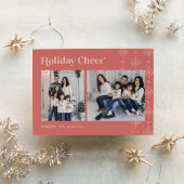 Holiday Cheer | Carte photo de Snowflakes moderne