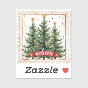 Holiday Cheer Christmas Stamp Sticker