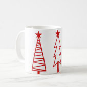 Holiday Cheer Christmas Tree Icons Coffee Mug (Devant gauche)