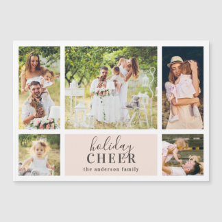 Holiday Cheer Collage | Roze kerstfoto