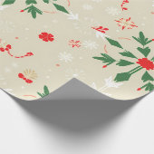 Holiday Cheer Gift Wrap Pattern Cadeaupapier (Hoek)