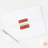 Holiday Cheer Personalized Christmas Vierkante Sticker (Envelop)