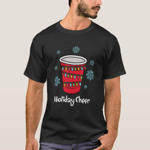 Holiday Cheer Red Solo Cup Kerstmis Pong T-shirt