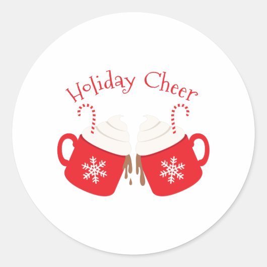 Holiday Cheer Ronde Sticker (Voorkant)