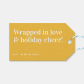 Holiday Cheer | Schattige kerstfeest Cadeaulabel (Voorkant (Horizontaal))