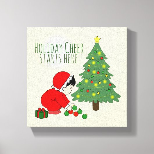 Holiday Cheer Starts Here - wall art Canvas Afdruk (Voorkant)