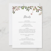 Holiday Chic Botanical | Alles-in-één-bruiloft wit Kaart (Achterkant)