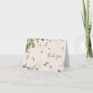 Holiday Chic Botanical Champagne - Hartelijk dan Bedankkaart