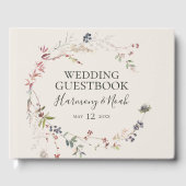 Holiday Chic Botanical | Champagne Wedding Gastenboek (Voorkant)