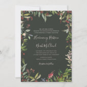 Holiday Chic Botanical | Donkere groene bruiloft I Kaart (Voorkant)