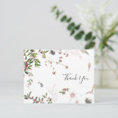 Holiday Chic Botanical | Witte bruiloft Hartelijk Briefkaart (Staand voorkant)
