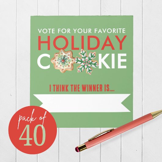 Holiday Christmas Cookie Stemmen Notitieblok Pack 