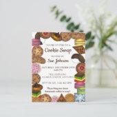 Holiday Christmas Cookie Swap Bake Sale Uitnodiging Briefkaart (Staand voorkant)