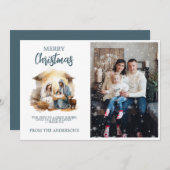 Holiday Christmas Greeting Card - Nativity Feestdagenkaart (Voorkant / Achterkant)