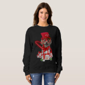 Holiday Christmas Poodle Sweatshirt (Voorkant volledig)