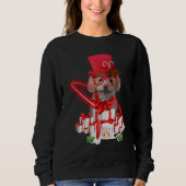 Holiday Christmas Poodle Sweatshirt (Voorkant)