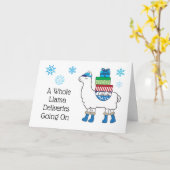 Holiday Christmas Post Kantoor Levering Mail Man Kaart (Gele Bloem)