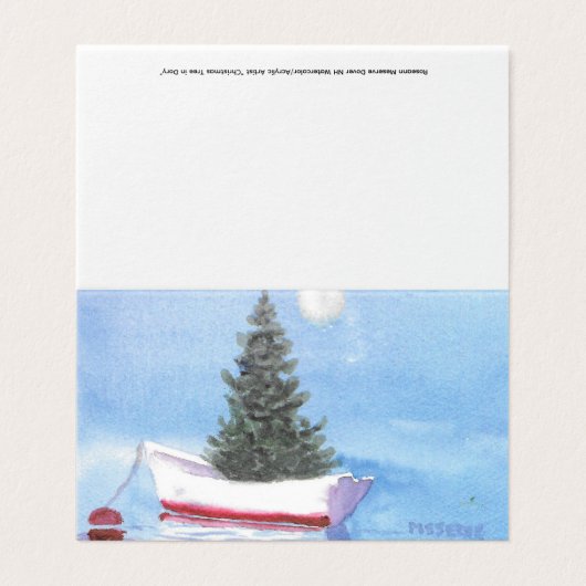 Holiday Christmas Tree in Dory Rowboat Folded Card (Outside Unfolded)