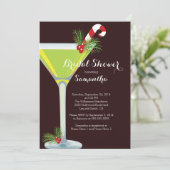 Holiday Cocktail Bridal Shower Uitnodiging (Staand voorkant)
