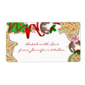 Holiday Cookie Border Label (Voorkant)