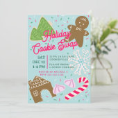 Holiday Cookie Exchange Christmas Party Invitation (Debout devant)