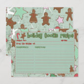 Holiday Cookie Recipcard Kaart (Voorkant / Achterkant)