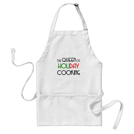 holiday cooking queen standaard schort (Voorkant)