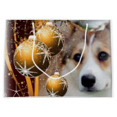 Holiday Corgi met lampen Large Cadeautasje (Voorkant)