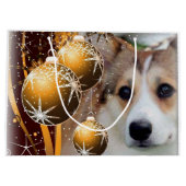 Holiday Corgi met lampen Large Cadeautasje (Achterkant)