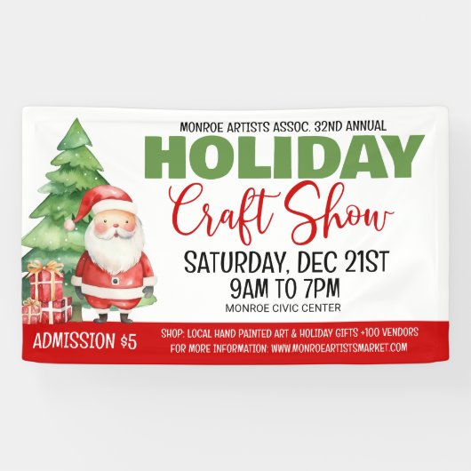 Holiday Craft Show Spandoek (Horizontaal)