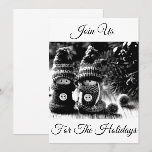 "HOLIDAY CRAFTS" IN EEN INVITATIE VAN EEN PARTIJ " KAART (Voorkant / Achterkant)